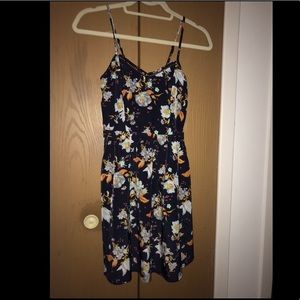 navy floral dress